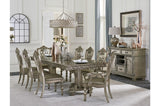 Room view of Catalonia Gold Dining Set showing table and chair arrangement