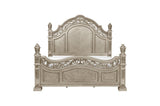 side view of Catalonia Gold solid wood panel bed