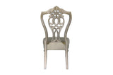 Armchair close-up showing patterned faux leather