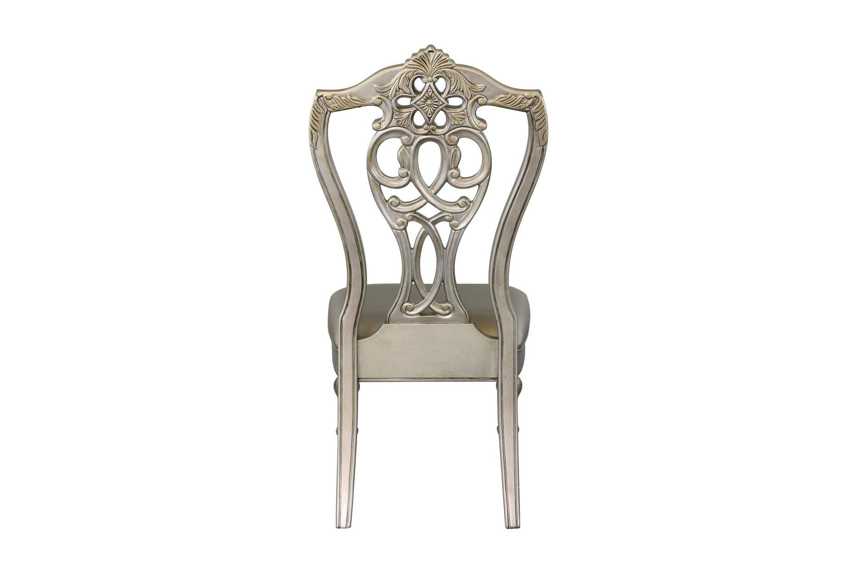 Armchair close-up showing patterned faux leather