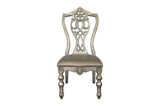 Close-up of dining chair legs and frame