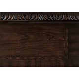 Catalonia Dark Cherry Queen Panel Bed angled view