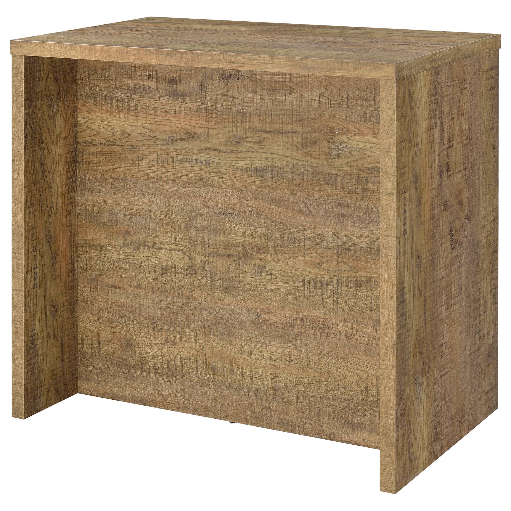 Topanga home bar open shelving for liquor bottles