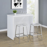 Topanga home bar open shelves and wine rack