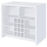 Topanga engineered wood bar white angled view