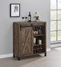 Arlington Bar Cabinet With Sliding Door Rustic Oak - Ella Furniture