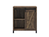 Arlington Bar Cabinet With Sliding Door Rustic Oak - Ella Furniture