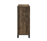 Arlington Bar Cabinet With Sliding Door Rustic Oak - Ella Furniture