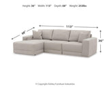 Next-Gen Gaucho Gray Microfiber 3-Piece Sectional Sofa with Chaise - image 4