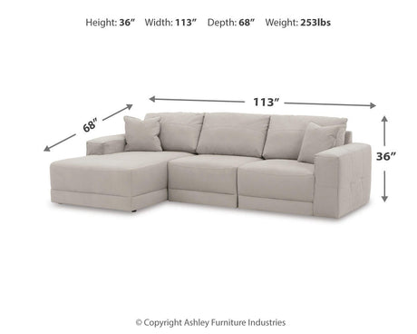 Next-Gen Gaucho Gray Microfiber 3-Piece Sectional Sofa with Chaise - image 4