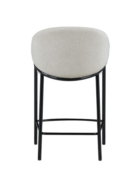Gold accented arm caps on Chadwick counter height stool