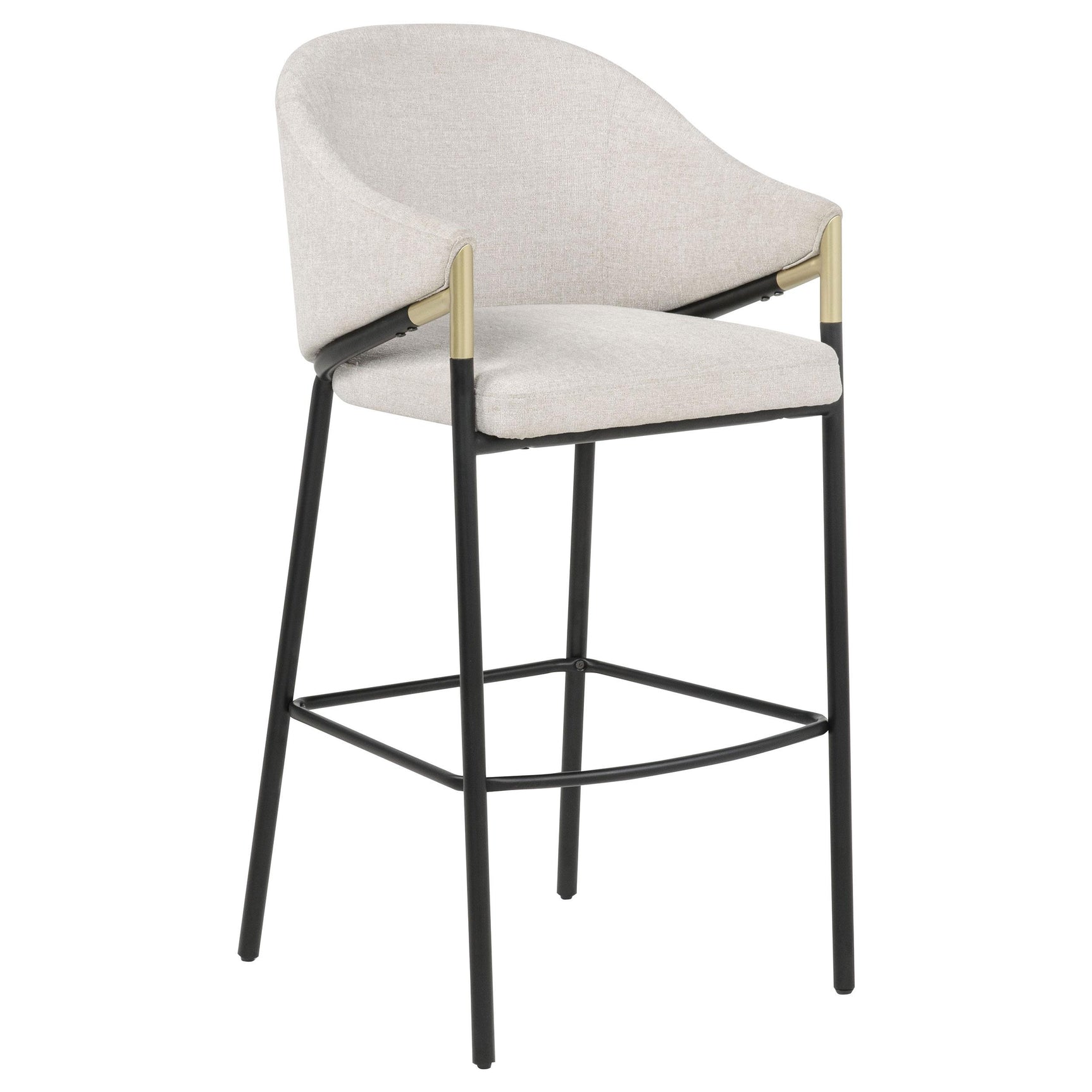 Chadwick bar chair angled side view showing upholstery and legs