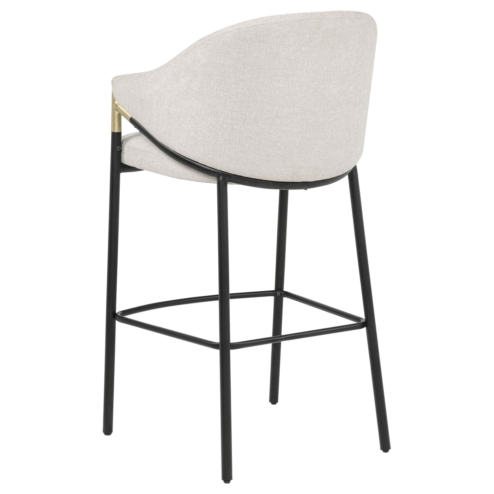 Side profile of Chadwick fabric upholstered bar chair