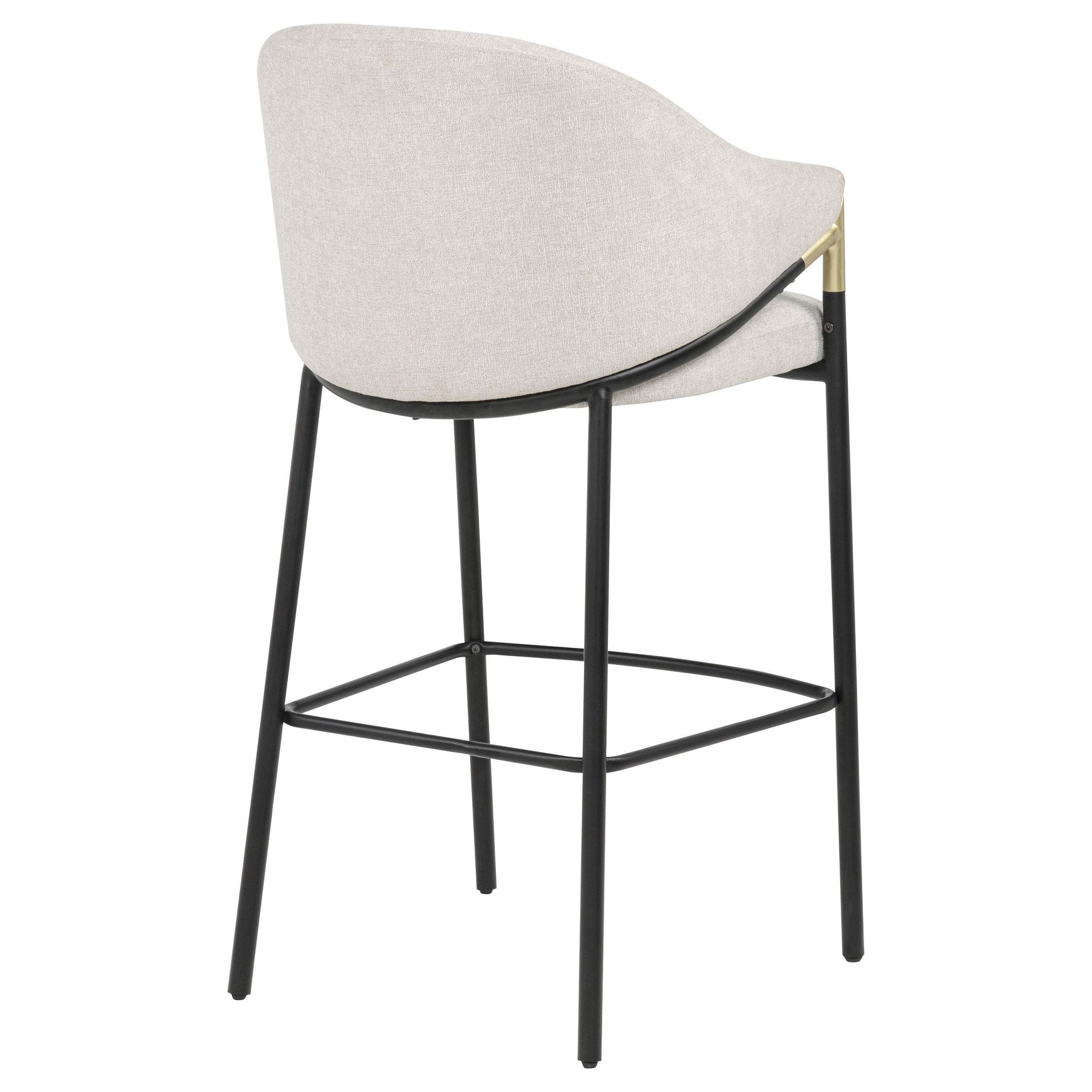 Set of 2 Chadwick beige bar chairs in kitchen setting