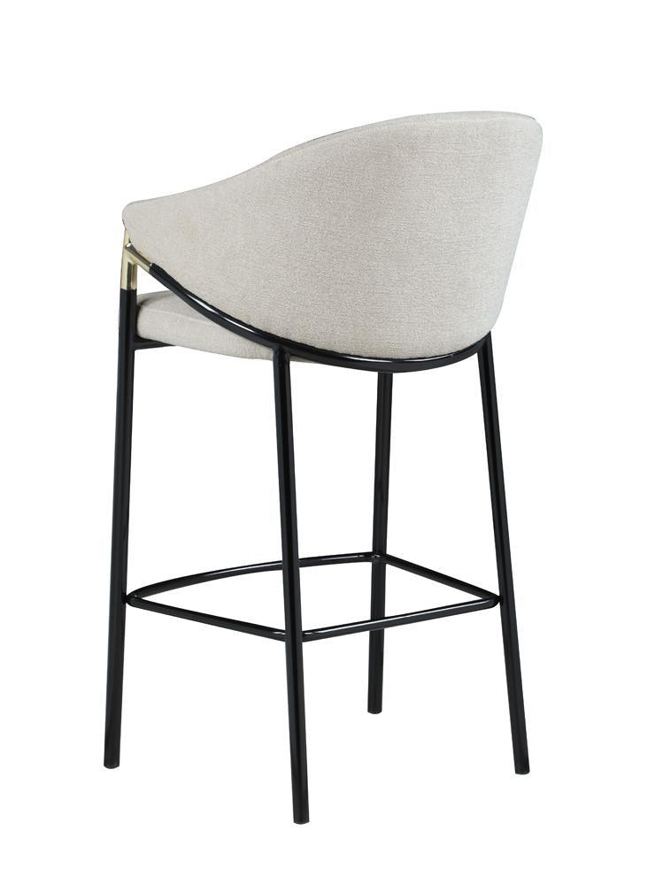 Chadwick Bar Stool Highlighting Padded Seat and Curved Back