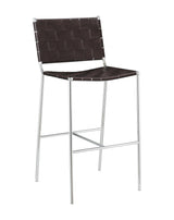 Adelaide bar stool front view with open back design