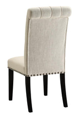 Mapleton Beige Tufted Upholstered Dining Chair back view