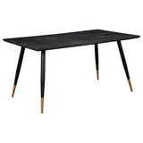 room view of Zetta black rectangular 60-inch wood dining set