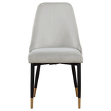 front view of Zetta black wood dining table