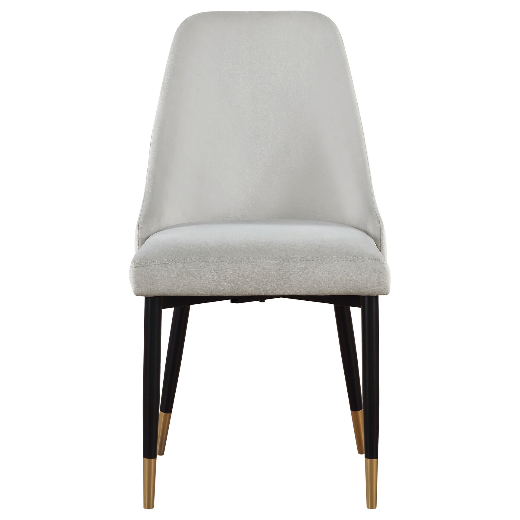 front view of Zetta black wood dining table