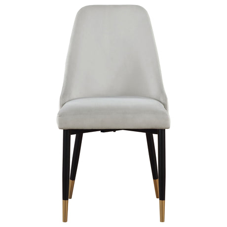 front view of Zetta black wood dining table
