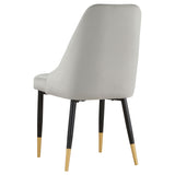 side angle of Zetta black rectangular dining table