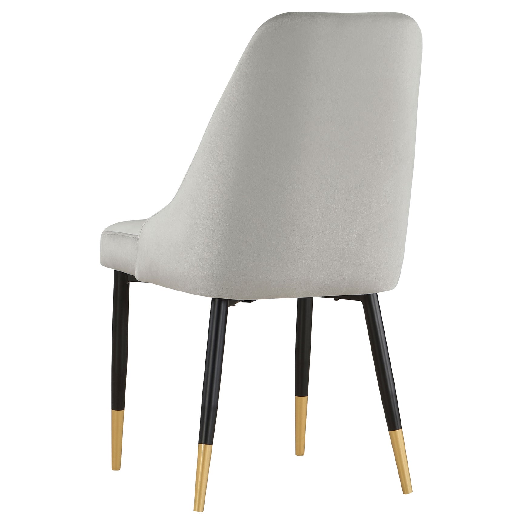 side angle of Zetta black rectangular dining table