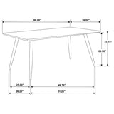 dining set seen from corner angle
