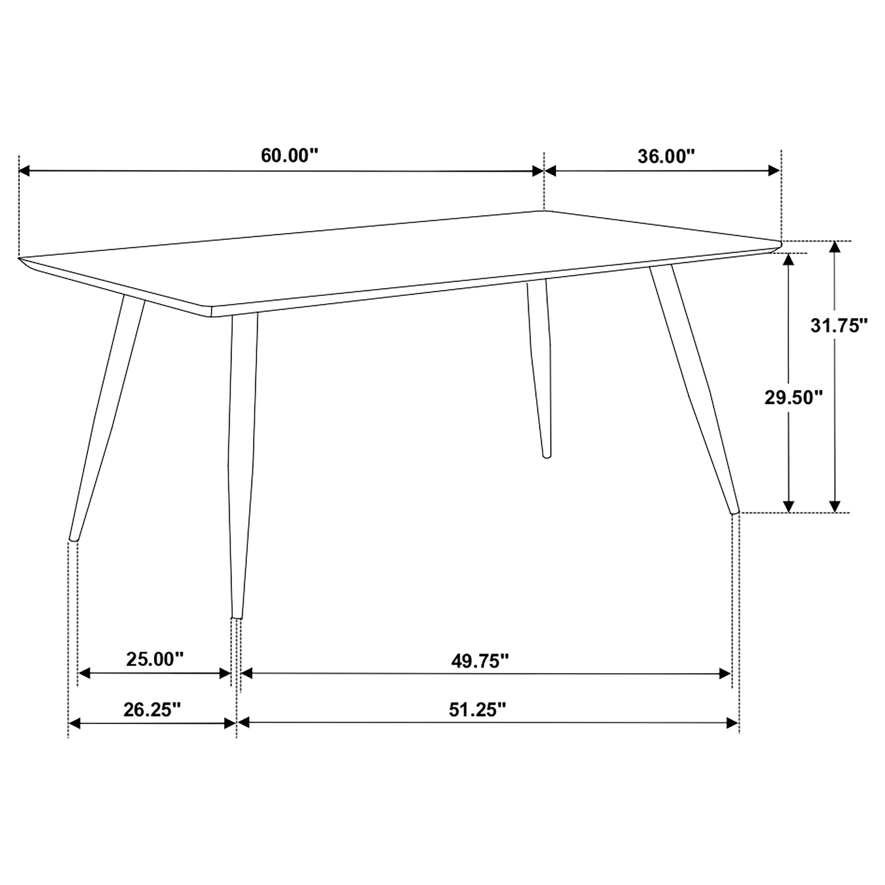 dining set seen from corner angle