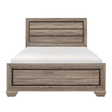 Beechnut Natural Faux Wood Veneer Full Bed front view