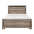 Beechnut Natural Finish Queen Panel Bed front view