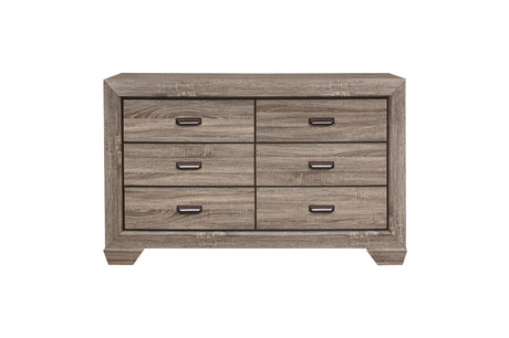 Front main view of Beechnut Light Elm Panel Bedroom Set bed