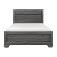 Beechnut Gray Queen Panel Bed front view showing headboard and footboard