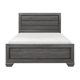 Beechnut Gray Queen Panel Bed front view showing headboard and footboard