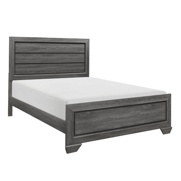 Beechnut Gray Queen Panel Bed side view
