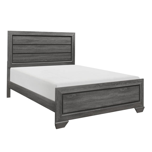 Beechnut Gray Queen Panel Bed side view