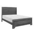 Beechnut Gray King Panel Bed side angle