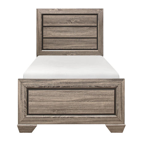 Beechnut Natural Youth Twin Panel Bed front view