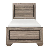 Beechnut natural finish twin bed front view