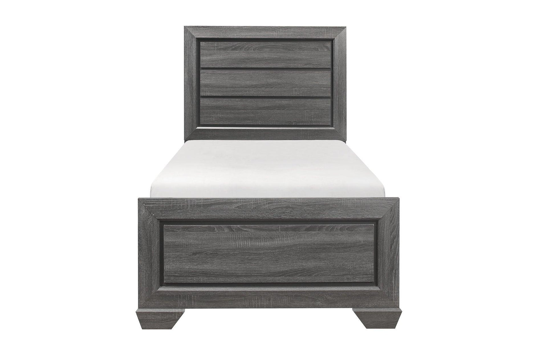 Beechnut Gray Panel Bedroom Set dresser and mirror front view