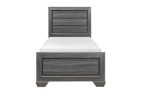 Beechnut Gray Panel Bedroom Set dresser and mirror front view