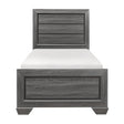 Beechnut Gray Youth Twin Panel Bed front view showing headboard
