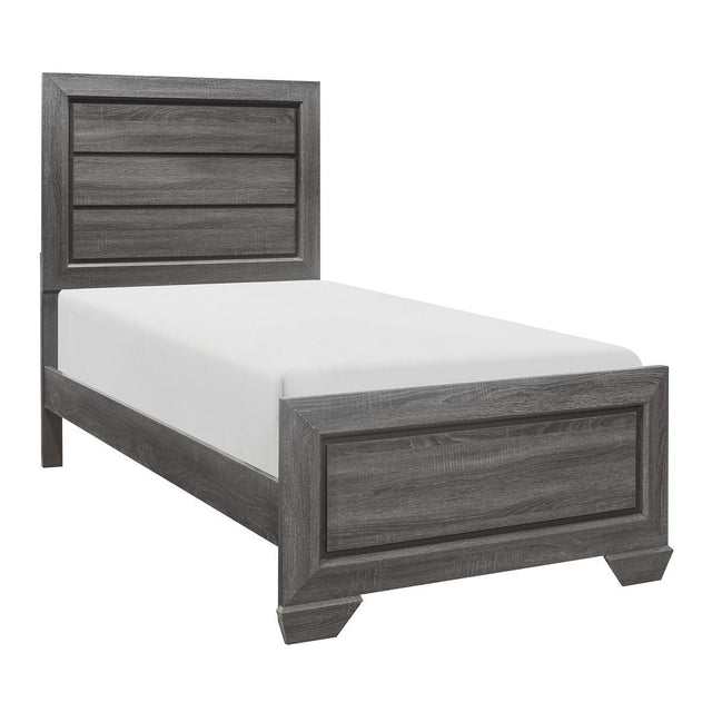 Beechnut Gray Youth Twin Panel Bed side view