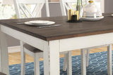 Close-up detail of chestnut table surface and vintage white legs
