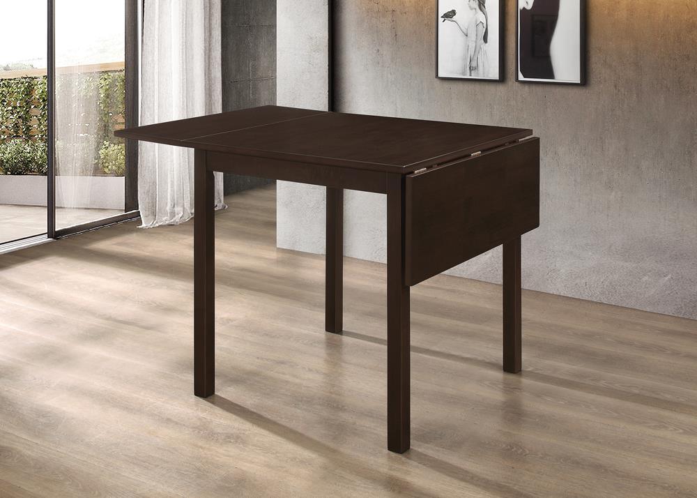 Kelso Rectangular Dining Table With Drop Leaf Cappuccino - Ella Furniture