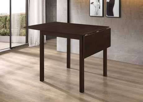 Kelso Dining Table cappuccino shown with drop leaves extended