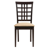Side view of Kelso Lattice Back Dining Chair Cappuccino