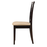 Angled view showing microfiber seat and metal legs of Kelso Chair