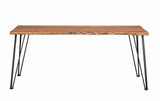 Close-up of Sherman Dining Table acacia live edge detail