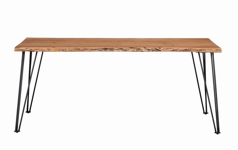 Close-up of Sherman Dining Table acacia live edge detail